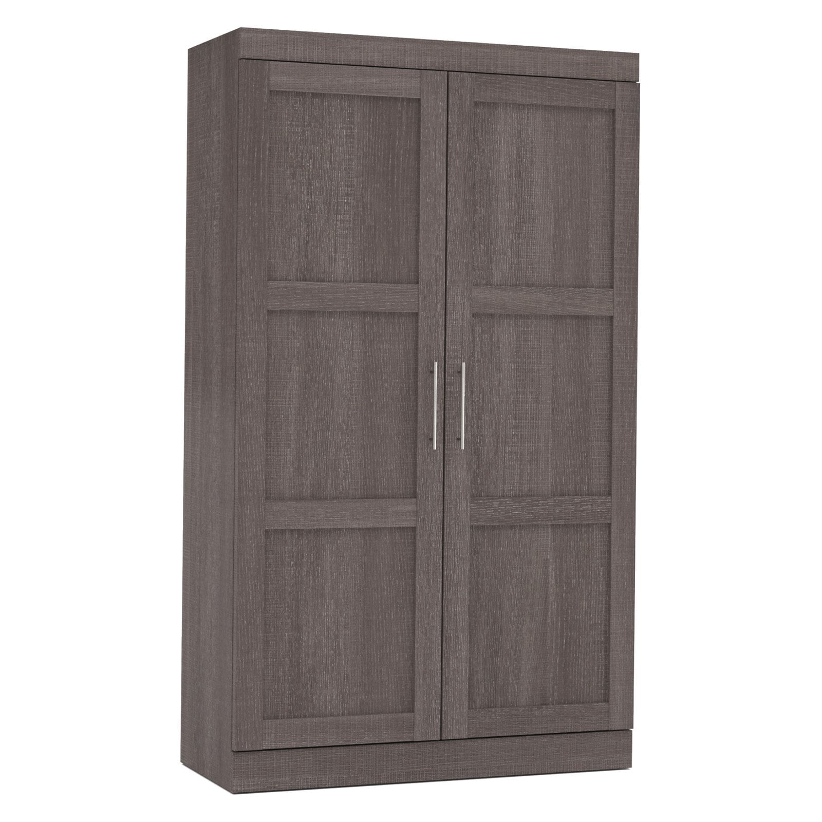 Pur by Bestar Pullout Armoire in Bark Gray