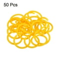thumbnail image 3 of Unique Bargains 1.4' OD 1.1' ID Loose Leaf Rings Binder Ring Plastic for Book DIY Scrapbook Notebook, Yellow 50 Pack, 3 of 5