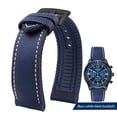 thumbnail image 3 of Correa de reloj de lona impermeable de caucho y silicona para deportes al aire libre de 19, 20, 21 y 22 mm de la serie Citizen Helmsman/Commander, 3 of 5