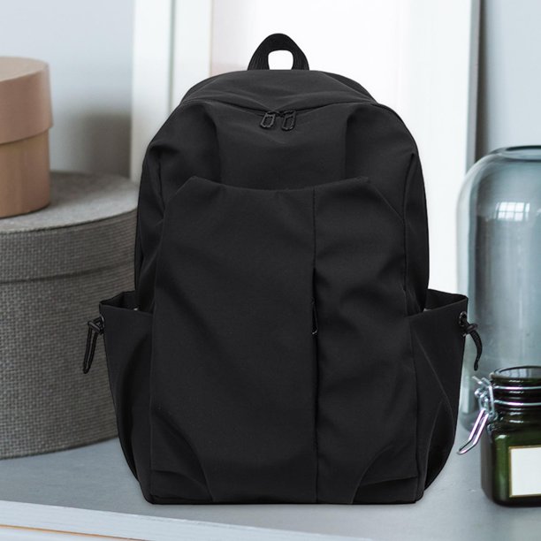 Mochila para ordenador portátil, bolsa de viaje, correas ajustables para los hombros, mochila ligera, mochila informal para senderismo, actividades al Negro Yinane Mochila para portátil
