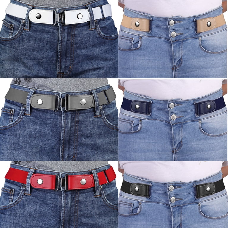 2pcs Set No Buckle Stretch Belt for Women Men Boy Girl  display picture 2