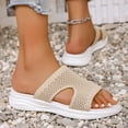 thumbnail image 5 of YOUYEDIAN Orthopedic Sandals for Women Dressy Open Toe Arch Support Shoes Summer Waterproof Non Slip Slip on Casual Slippers, 5 of 8