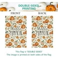 thumbnail image 5 of Fall House Flag 28 x 40 Inch Double Sided Burlap Harvest Hello Pumpkin Welcome Thanksgiving Yard Flag Holiday Seasonal Yard Outdoor Outside Decoration, 5 of 6