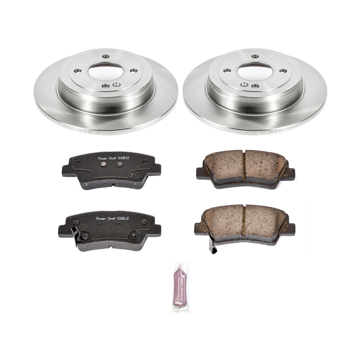 Power Stop Rear Stock Replacement Brake Pad and Rotor Kit KOE6507