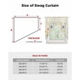 thumbnail image 6 of Spring Floral Swag Valances for Windows, Summer Flower Botanical Farmhouse Rod Pocket Sheer Valances for Small Windows, Swag Toppers Light Filtering for Kitchen Living Room 2 Panels 28''x36'', 6 of 6