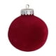 thumbnail image 3 of Adornos navideños de terciopelo flocado en forma de bola | Paquete de 12 adornos colgantes de plástico para el árbol de Navidad, 3 of 8