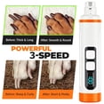 thumbnail image 3 of Upgraded Quiet Dog Nail Grinder with LED Light | Professional 3-Speed Electric Rechargeable Grinder and Clipper, Painless & Safe Grooming for Small, Medium, Large Dogs & Cats, with Grinding Wheel Kit, 3 of 16