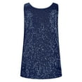 thumbnail image 6 of Sequin Top for Women Sleeveless Navy Sparkly Shirt Shiny Tops Sequin Shirt Women'S Holiday Tops, 6 of 6