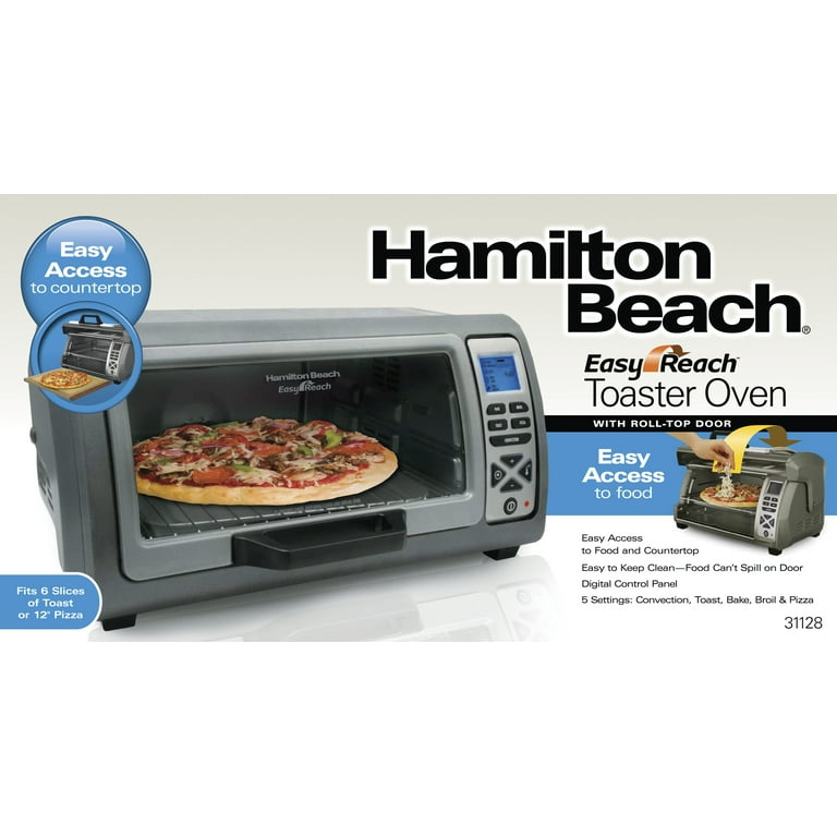 Hamilton Beach 6 Slice Easy Reach Convection Toaster Oven Silver