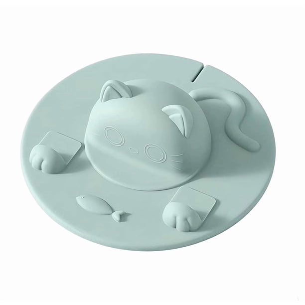 Funda de Silicona para Taza con Tapa de Gato y Bolsita de Té, Apta para Café y Té con Leche.