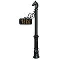 thumbnail image 1 of Equestrian ADPST-701-BL Scroll Address Post with Decorative Ornate Base & Horsehead Fial, Black, 1 of 1