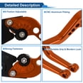 thumbnail image 4 of Palancas de freno y embrague cortas Unique Bargains para Kawasaki NINJA 400R 2011, palanca de freno ajustable en 6 posiciones, aleación de aluminio, naranja, 1 par, 4 of 7