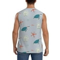 thumbnail image 4 of Goofa Turtles And Shells Printed Men's Sleeveless T-Shirt - Athletic Gym Workout Tank Top for Men - Moisture-Wicking, UPF 30+ Quick-Dry Muscle Tee-XX-Large, 4 of 8
