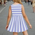 thumbnail image 6 of Kovlvoll Toddler Girls' Dress Summer Clothes Sleeveless Round Neck Striped Dresses 3-14 Years, 6 of 7