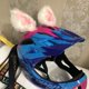 thumbnail image 4 of Orejas de Gato para Casco Orejas de Felpa Gancho y Bucle Adhesivo Accesorio para Casco para Bicicleta Motocicleta Superficies Lisas Decoración para Casco Rosa Rojo, 4 of 5