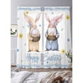 thumbnail image 3 of Happy Easter Sheer Curtains 84 Inch Length 2 Panels for Living Room, Watercolor Floral Gnomes Eggs Basket Spring Voile Kitchen Curtain Set, Luxury Privacy Drapes Window Treatment for Bedroom, 3 of 7