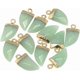 thumbnail image 1 of 1 colgante puntiagudo de jade blanco natural con accesorios de latón, facetado, dorado, aguamarina mediana, teñido, forma de colmillo para la fabricación de joyas., 1 of 2