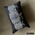 thumbnail image 3 of Black Linen Decorative Lumbar Pillow Cover, 12"x22" (30x55 cm) Halloween Decor, Pumpkin decor pillowcase, applique pillows, vintage Cushion Cover, Pumpkins Contemporary - Vintage Pumpkins, 3 of 10