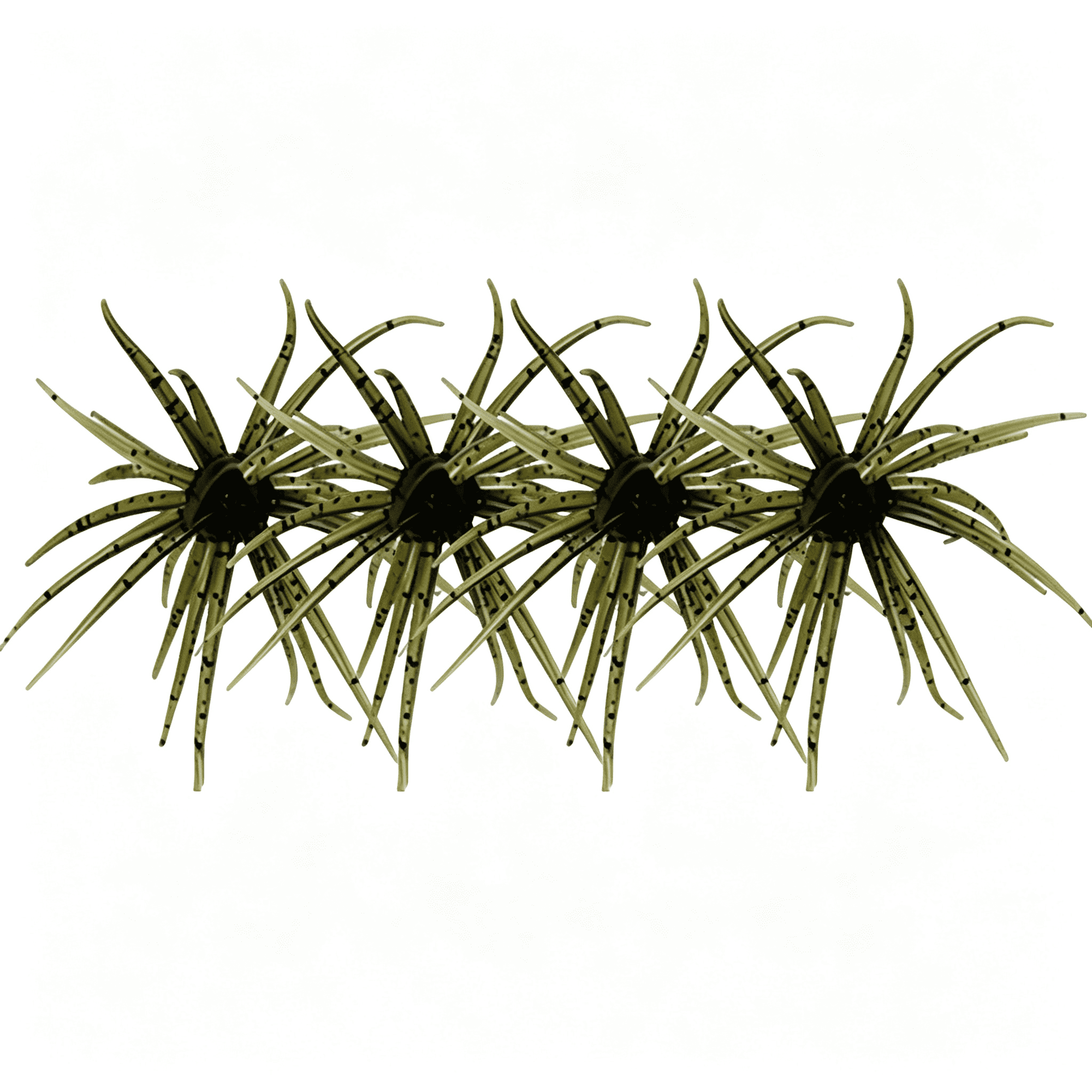BESTSKY 4Pcs Sea Urchin Soft Bait Realistic Fuzzy Dice Fishing Lure Floating Tpr Swimbait with Reflective Stars Plastic Baits for Bass Fishing Drop Shot Wacky Rig/Neko Rig&Finesse Slow Sinking
