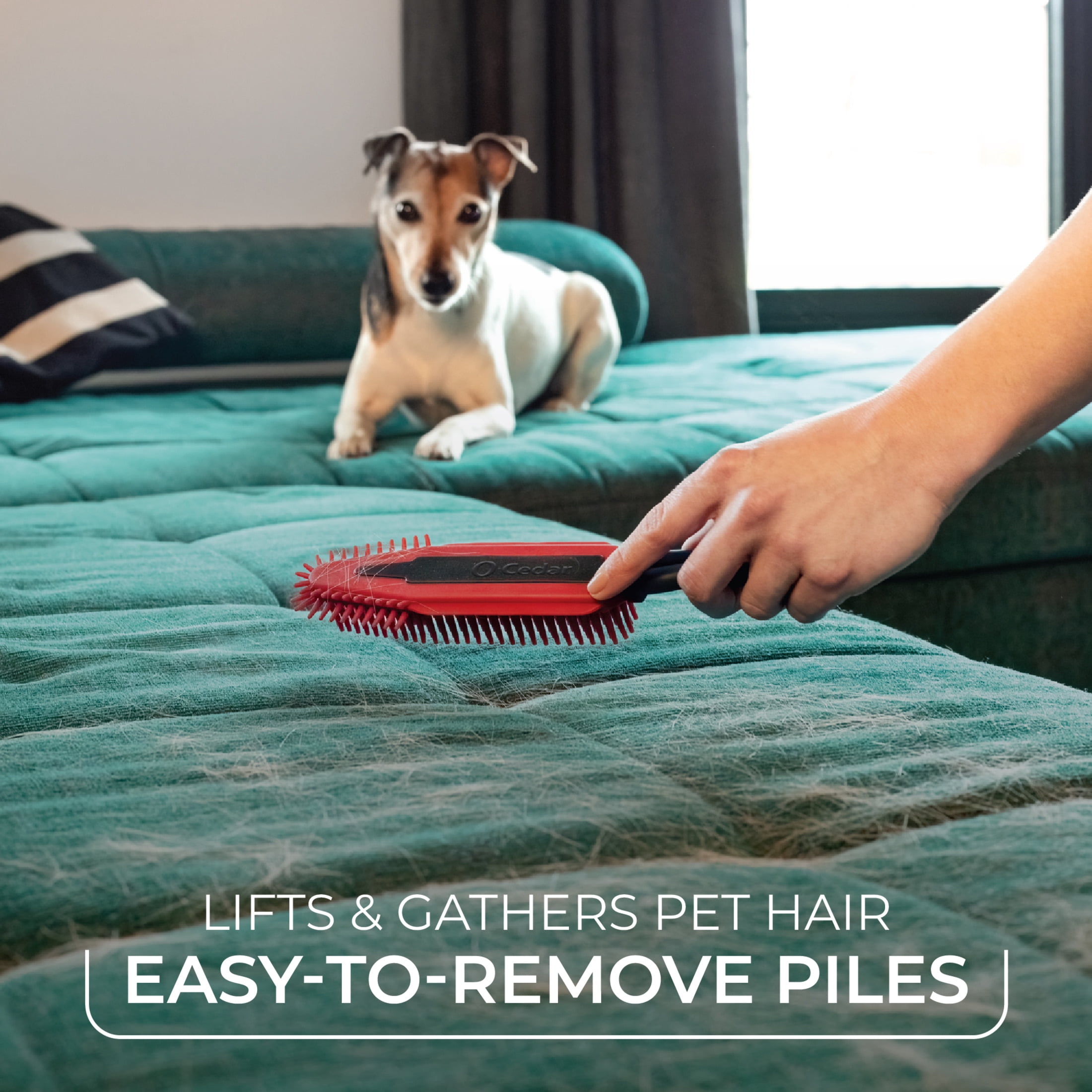 O-Cedar Pet Pro Reusable Pet Hair Remover Brush for Furniture, Carpets, Pet Beds & Car Interiors
