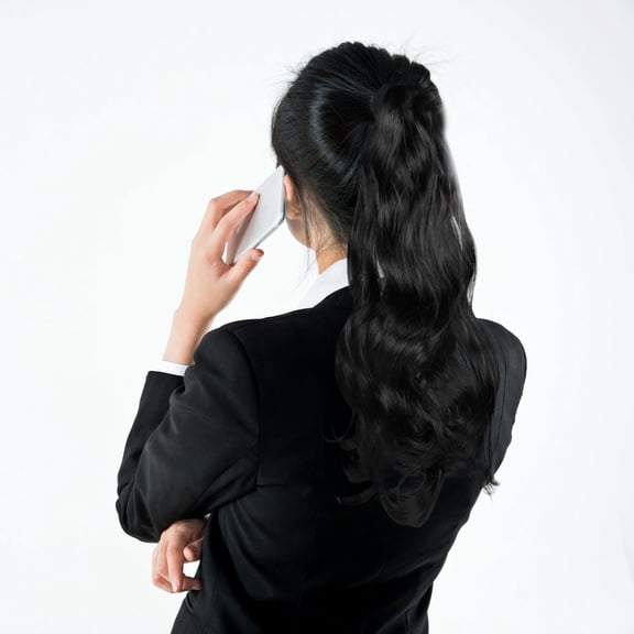 UPKOCH Curly Ponytail Extension Black Long Hair Extension For Women 1Pcs 23.6X4.7In