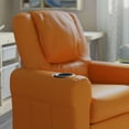 thumbnail image 4 of HBCY Creations Kid's Recliner - Orange Vinyl Upholstery - Integrated Cupholder - Padded Headrest - Safety Recline Feature, 4 of 10