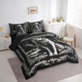 thumbnail image 3 of jejeloiu Wild Animals Wolf 7 Pieces Bedding Comforter Set,Black Raven Crow Full Bedding Set For Men Women Reversible, 3 of 8