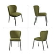 thumbnail image 5 of Kithkasa Dining Chair Set of 2,Modern Fabric Upholstered Dining Room Chair Kitchen Chairs with Wide Seat for Dining Room, Green, 5 of 8