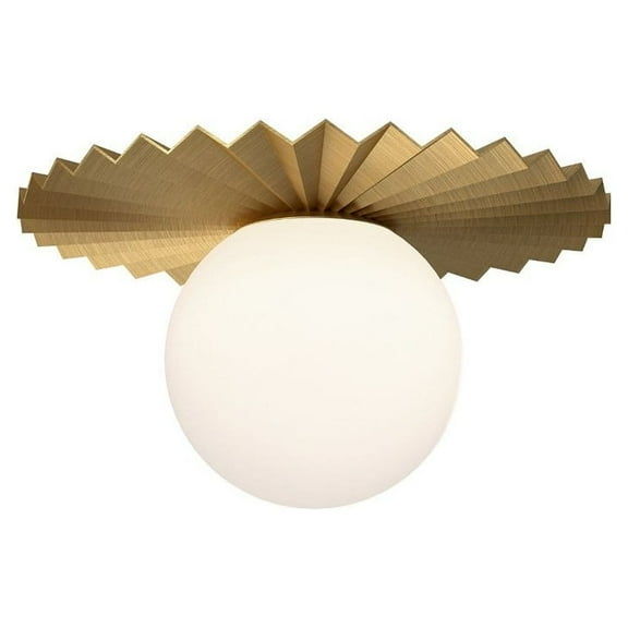 FM501212BGOP-Alora Lighting-Plume - 1 Light Flush Mount-6.63 Inches Tall and 11.88 Inches Wide-Brushed Gold Finish