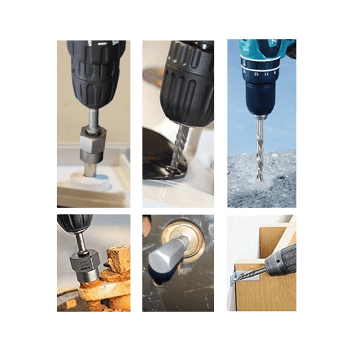 Screws & Bolts Extractor Set Drill Bit with Hex Adapter, Out Broken Lug Nut Extractor Stripped Screw Remover Set