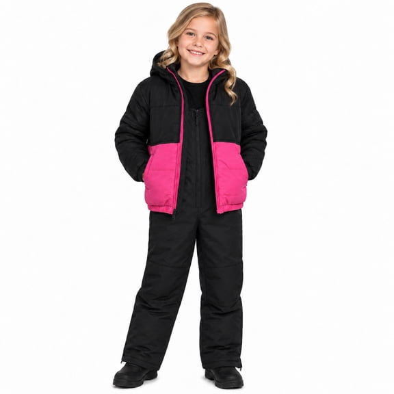 Arctic Hero Kids' Ski Set – 2 Piece Unisex Insulated Waterproof Snow Bib & Hooded Jacket (4-18)