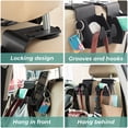 thumbnail image 2 of Speravity Ganchos de coche Soporte de teléfono colgante para asiento trasero de coche Estuche de almacenamiento de gancho interior invisible Colgador de Ventana automotriz 2 ganchos negros. Speravity VI022556-02, 2 of 6