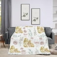 thumbnail image 6 of Luxury Plush Easter Blanket Cute Bunny Pink Bud Bow Tie Eucalyptus Leaves Throw Blanket for Couch,Lightweight Soft and Warm Throws Blankets for Sofa Bed Living Room in Spring 60"x80", 6 of 6