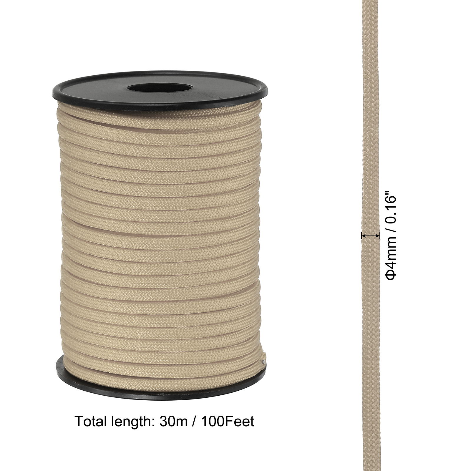 50ft CooBigo 2mm Paracord Rope – Single Strand, Core Dia. 2mm, Perfect For Lanyards, Camping, Hiking & Clotheslines