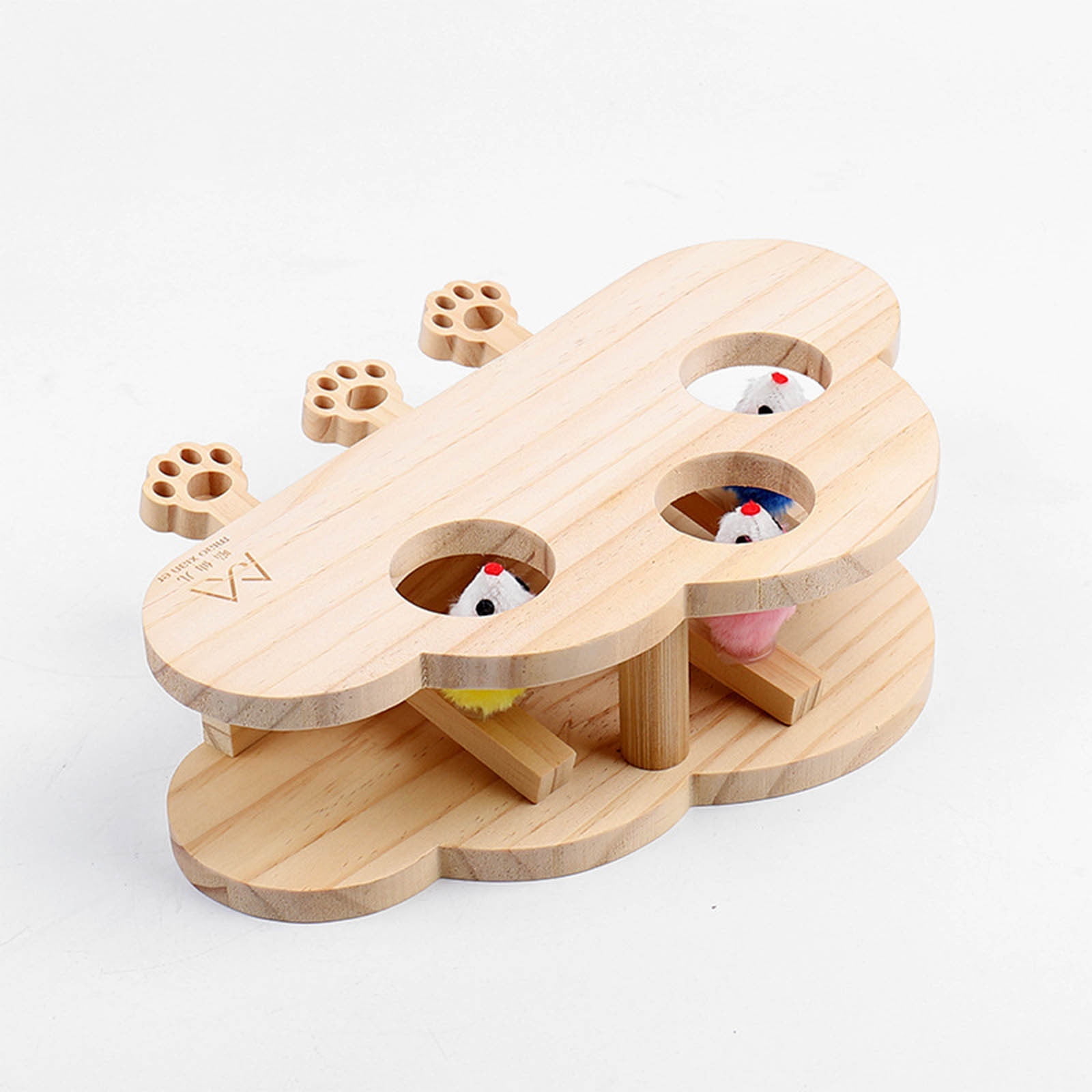 Tgbvmt Cat Ground Mouse Corrugated Toy Interactive Multi Functional Hunting Instinct Stimulation Stress Boredom Relief Exercise for Indoor Cats Kittens Play Scratch Explore Pet Toy Decor