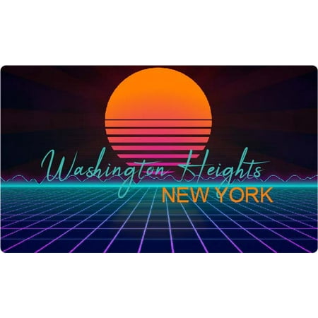 

Washington Heights New York 4 X 2.25-Inch Fridge Magnet Retro Neon Design