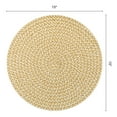 thumbnail image 6 of Round Placemats Set of 6 Woven Placemats for Home and Kitchen Indoor Table Mat Wipe Clean Beige 15inch, 6 of 6