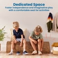 thumbnail image 4 of ECR4Kids SoftZone Tree Log Nature-Inspired Quad Bench, 12in, Flexible Seating, Chocolate, 4 of 9