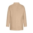 thumbnail image 3 of Blazer Chaquetas Para Mujer Blazers Traje de Negocios de Moda Color Sólido Costura Plaid Manga Larga Chaqueta de Punto Top Odeerbi ODB132125, 3 of 7