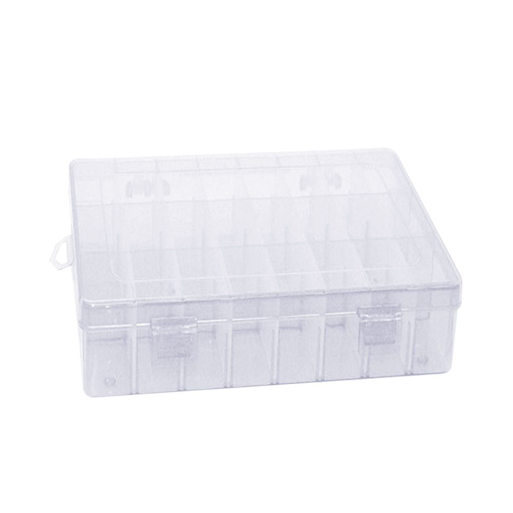 Details about   10/15/24 Slots Plastic Compartment Jewelry Adjustable Organizer Storage G3Y3 
