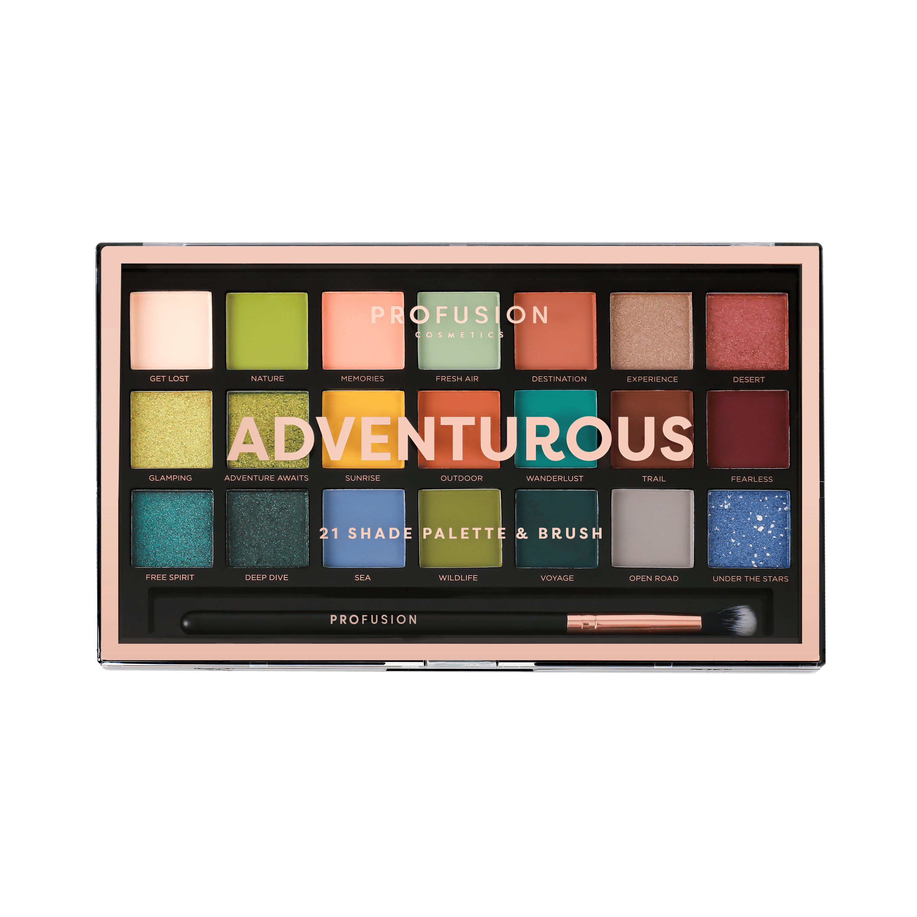 Profusion Cosmetics 21 Shade Eyeshadow Palette - Adventurous - Walmart.com