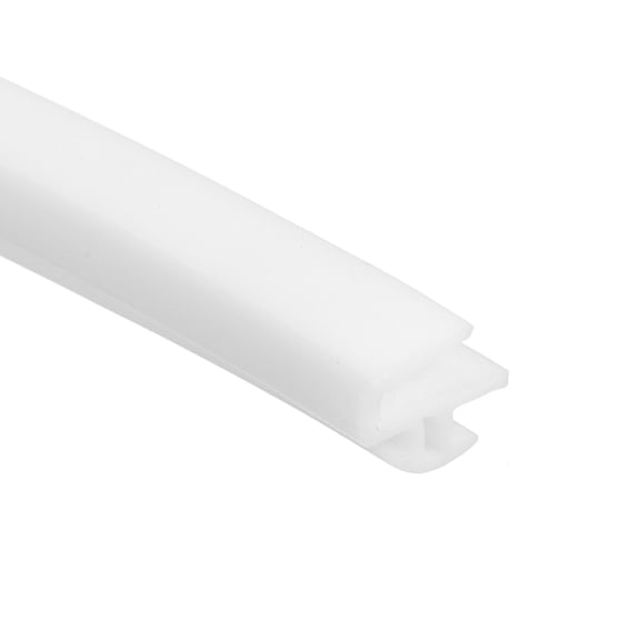Uxcell Kerf Weather Stripping Seal Strip (19.68ft x 5/16") - L Shape Kerf Noise Reduction Rubber Flange Window Weatherstrip Seal for Door Frame Windows Card Slot, White
