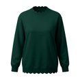 thumbnail image 6 of vigerkar Sweaters for Women Fall Loose Fit Lightweight | Scalloped Long Sleeve Tops, Soft Cozy Knit Pullover 2026 Fall Outfits (Green, XL), 6 of 7
