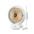 thumbnail image 3 of under $5 Usloyux Desktop Table Fan USB Rechargeable Battery Operated Colorful LED Lights 3 Speeds Powerful Airflow Fans with Data Cable 4000mAh Cute Design Summer Gift Pocket Fan for Camping, 3 of 8