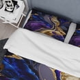 thumbnail image 4 of Designart "Purple & Blue Marbled Geode" Abstract Liquid Ink Bedding Covert Set - Modern Purple Abstract Bed Set With 2 Shams, 4 of 6
