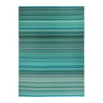 thumbnail image 2 of World Rug Gallery Contemporary Stripe Reversible Plastic Indoor and Outdoor Picnic Mat, Camping Rug, RV Rug - BLUE 5' X 7', 2 of 9