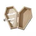 thumbnail image 2 of Caja de madera con forma de ataúd para Halloween, caja de madera hueca con forma de murciélago gótico y telaraña, caja de almacenamiento de joyas de estilo oscuro, 2 of 5