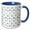 Blue/White, variant on 3drose, Adventure Arrows Watercolor Blue, 11oz Two-tone Black Mug