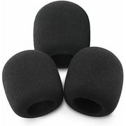 ATR2100X Pop , Foam Replacement for Audio-Technica ATR2100x-USB ATR1300x Microphone Windscreen, Black Windsock Cover 3-pack