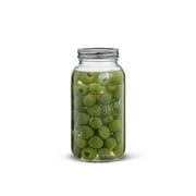 Regular-Mouth Mason Jars, with Airtight Lids, Labels and Measures - 8 oz [Set of 6] Airtight Glass Canning Jars